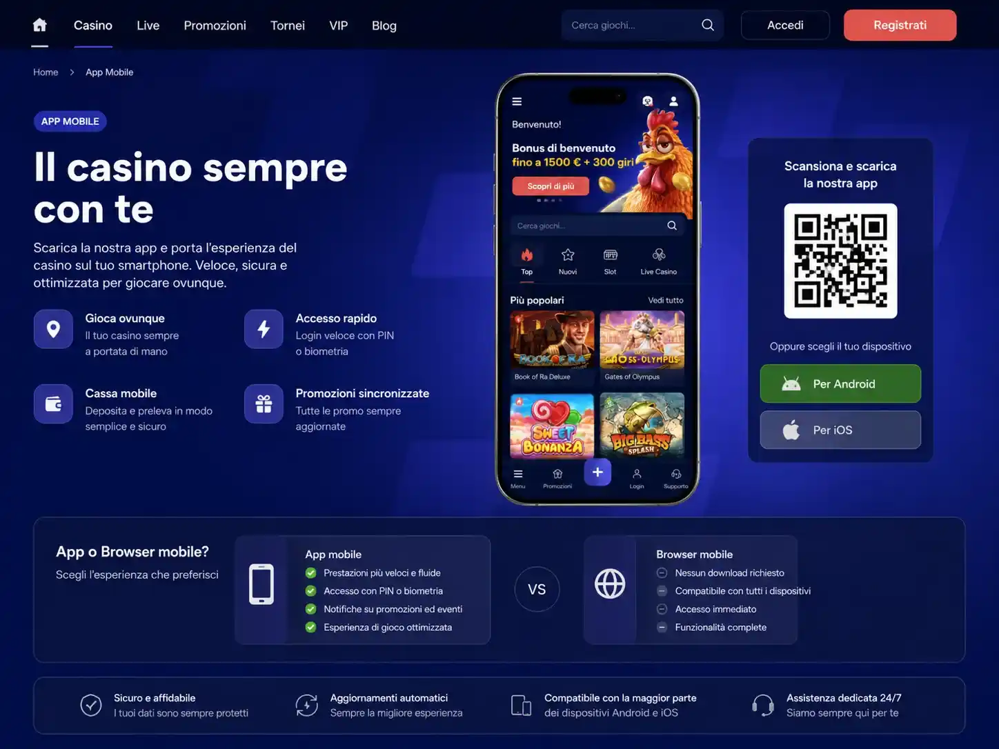 Winnita Casino app e download: mobile, Android e iOS